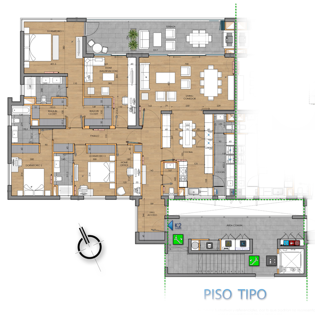 K2-PONIENTE (PISO 1 AL 5)